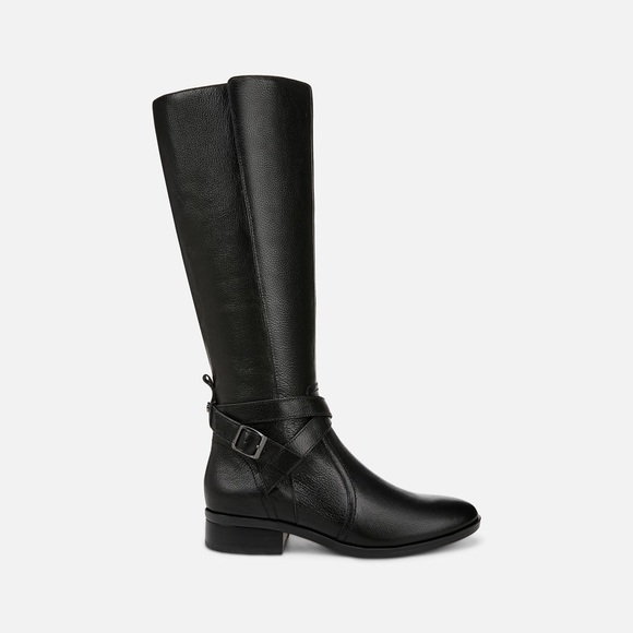 Naturalizer Rena Black Leather Riding Boots - Picture 2 of 8